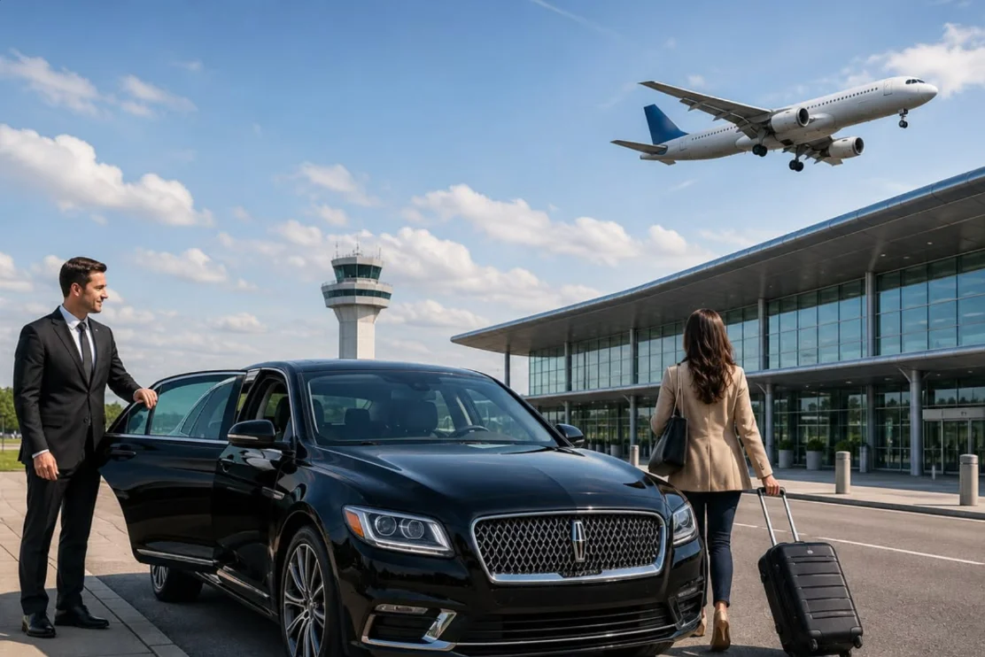 Airport terminal pickup — SUV