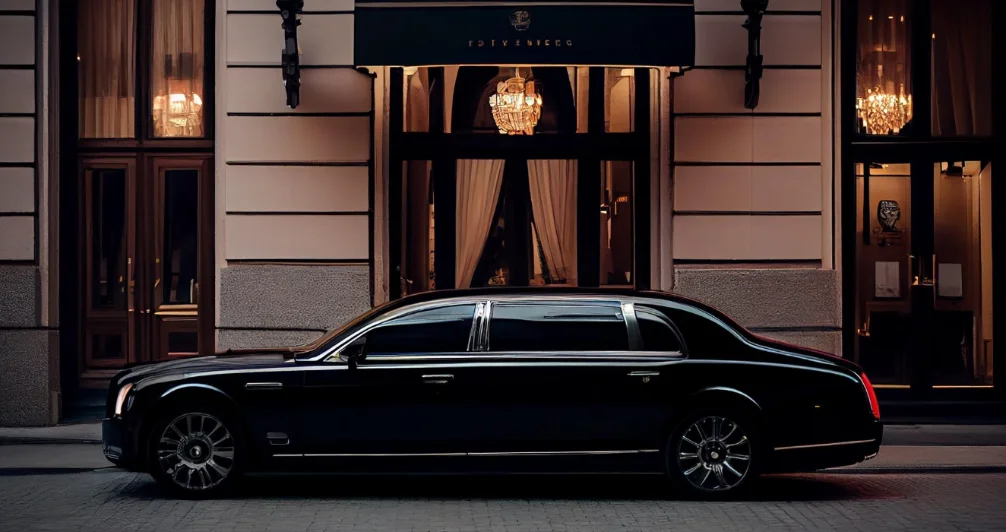 Black sedan — exterior